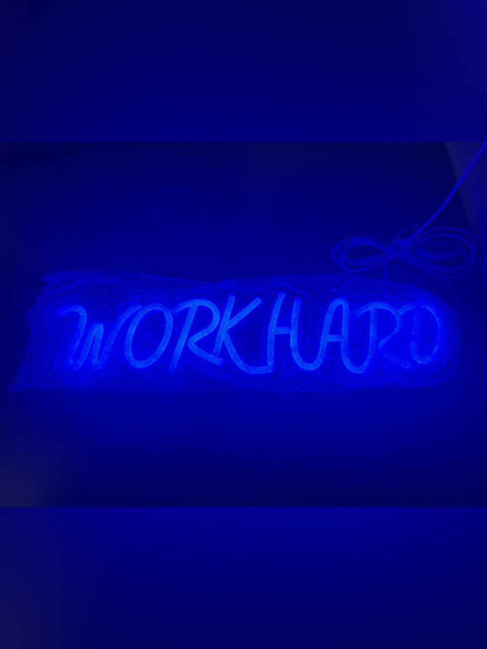 WORK HARD LED Neon-Style Wall Sign 💙 - Picture 2 of 5